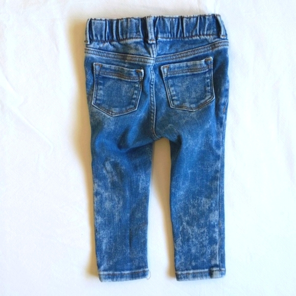 old navy acid wash ballerina stretch skinny denim jeans 18-24 months baby girl - Picture 6 of 7